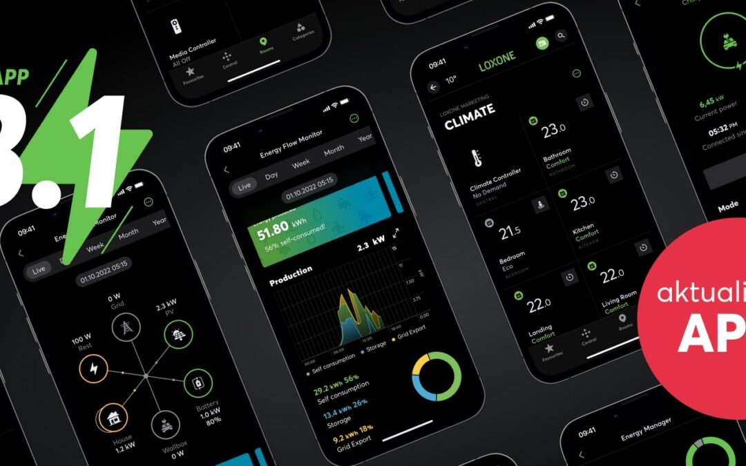 LOXONE App 13.1: największa aktualizacja funkcji i wyglądu od lat