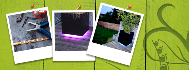 Pimp my Terrasse! Selfmade & smart: Blumentopf-Unterbodenbeleuchtung