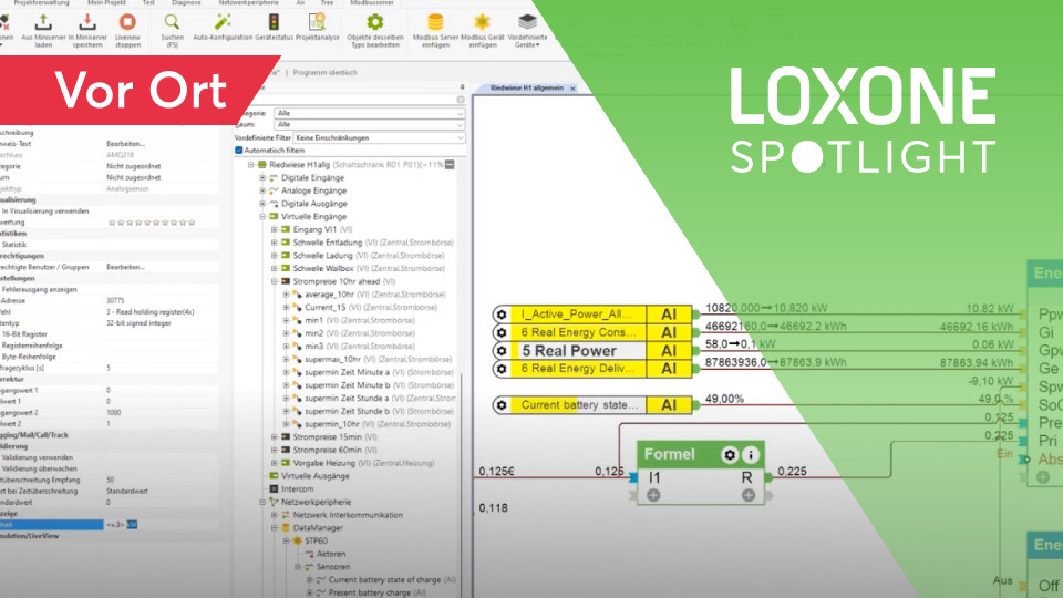 Config in Deep: Riesige PV-Anlage in LOXONE integrieren