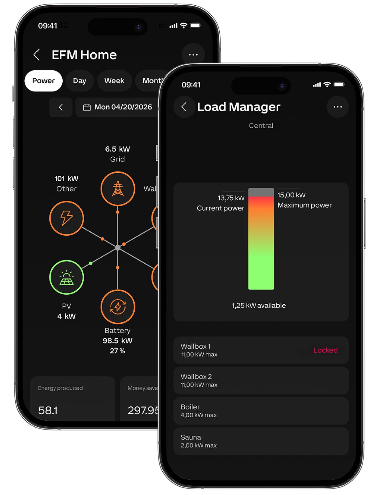 Storico delle ricariche nell’app LOXONE